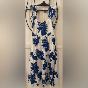 SHEIN Blue Floral Kids Dress